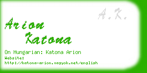 arion katona business card
